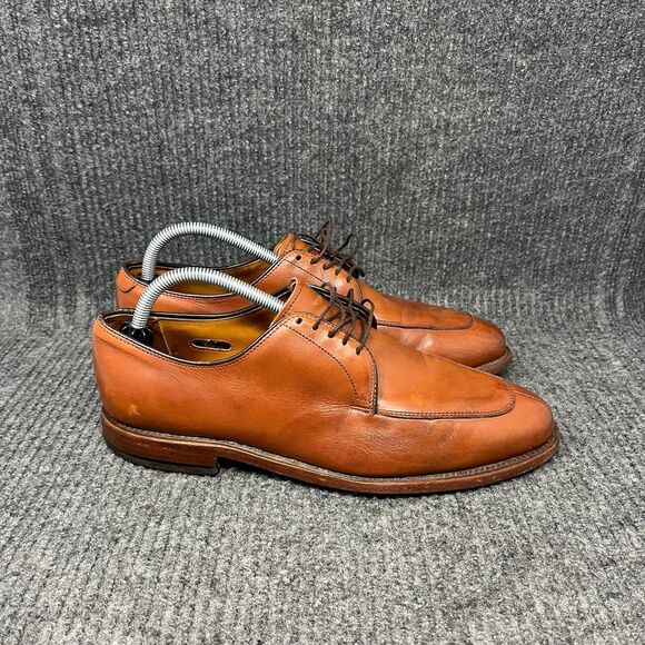 Allen Edmonds Delray Split Oxford Dress Shoes Brown Leather Mens Size 8.5 D - Picture 1 of 9
